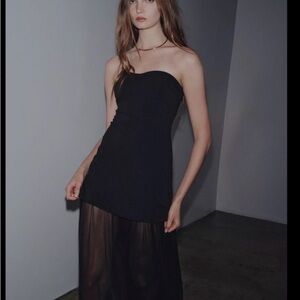 ZARA Combination Strapless Dress